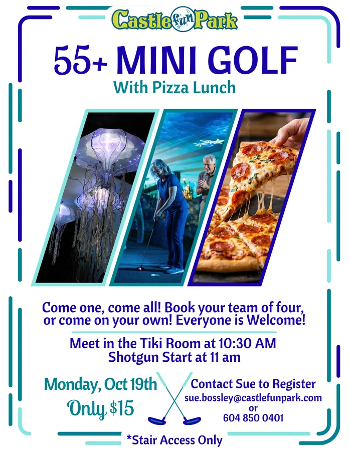 Castle Fun Park 55 Mini Golf Game with Pizza Lunch